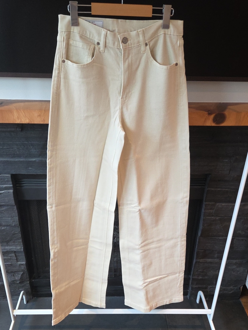 Extra-Long Cream Coloured Jeans